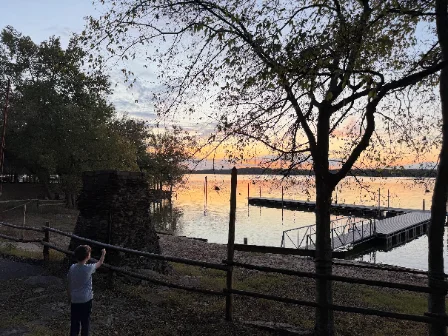 Sunset over the lake at Boxwell